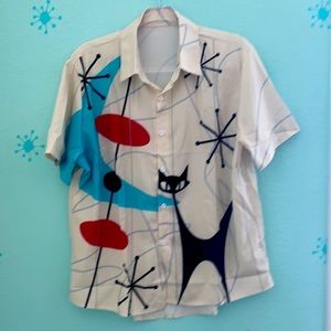 MCM style Men’s Rayon Button Down Shirt!
